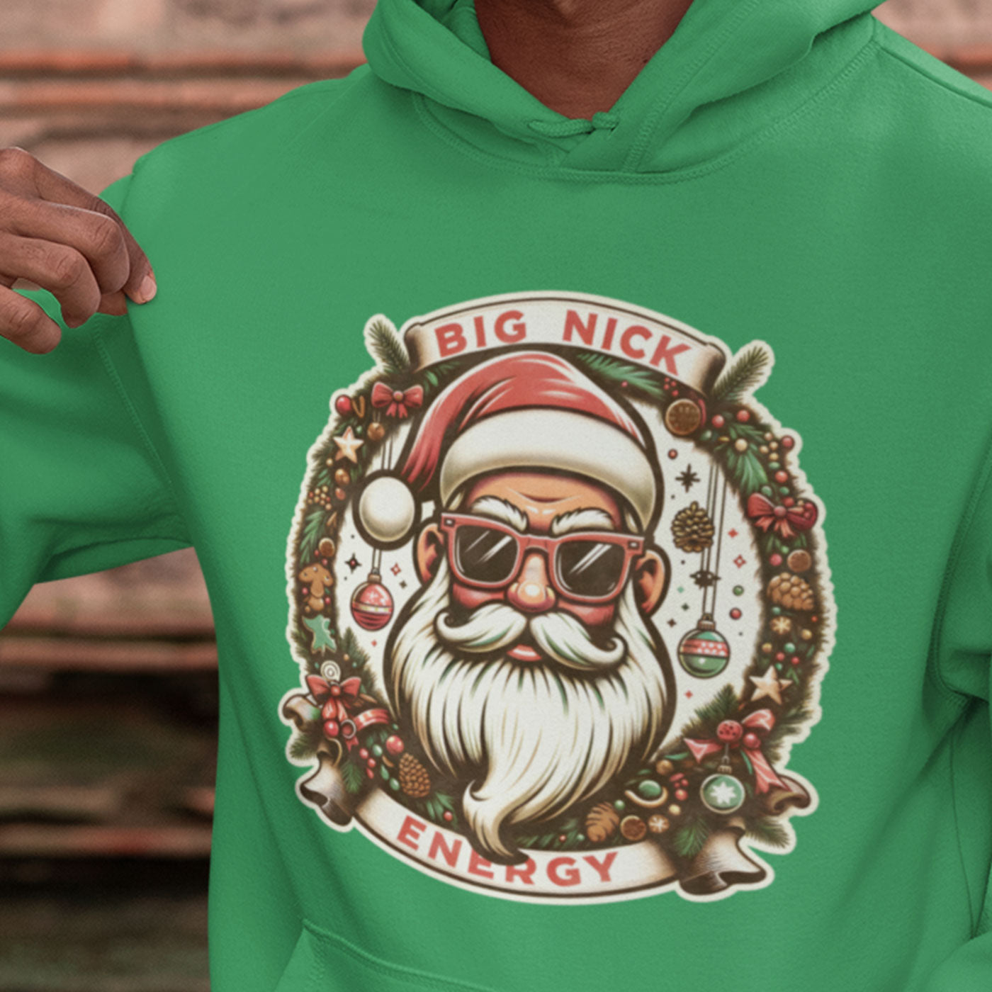 Big Nick Energy | Cool Santa Claus Christmas | Unisex Hoodie